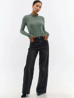 GATE Miękki golf z nadrukiem| Koszulki I Topy·Golfy