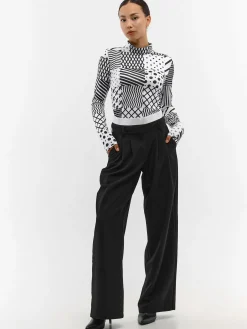 GATE Miękki golf z nadrukiem| Koszulki I Topy·Golfy