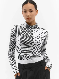 GATE Miękki golf z nadrukiem| Koszulki I Topy·Golfy