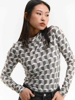 GATE Miękki golf z nadrukiem| Koszulki I Topy·Golfy