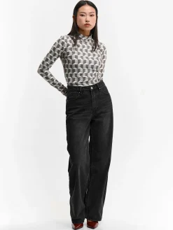 GATE Miękki golf z nadrukiem| Koszulki I Topy·Golfy