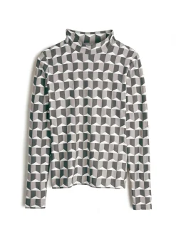 GATE Miękki golf z nadrukiem| Koszulki I Topy·Golfy