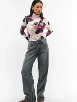 GATE Miękki golf z nadrukiem| Koszulki I Topy·Golfy