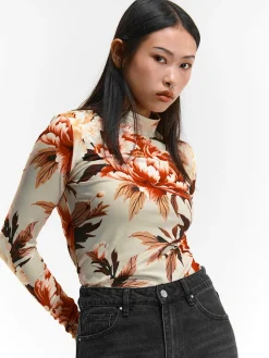 GATE Miękki golf z nadrukiem| Koszulki I Topy·Golfy