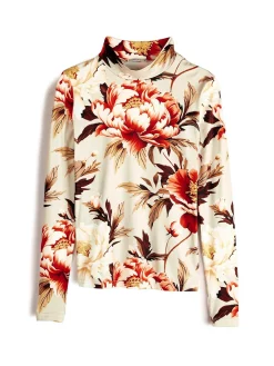 GATE Miękki golf z nadrukiem| Koszulki I Topy·Golfy