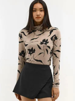 GATE Miękki golf z nadrukiem| Koszulki I Topy·Golfy