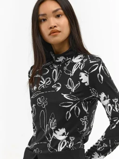 GATE Miękki golf z nadrukiem| Koszulki I Topy·Golfy