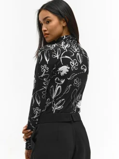 GATE Miękki golf z nadrukiem| Koszulki I Topy·Golfy