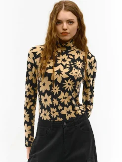 GATE Miękki golf z nadrukiem| Koszulki I Topy·Golfy