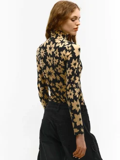 GATE Miękki golf z nadrukiem| Koszulki I Topy·Golfy