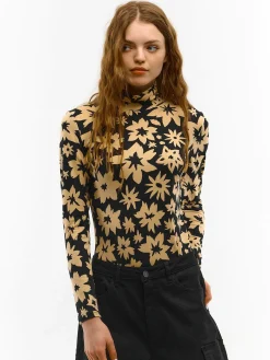 GATE Miękki golf z nadrukiem| Koszulki I Topy·Golfy