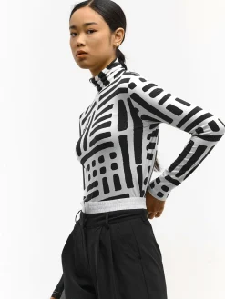 GATE Miękki golf z nadrukiem| Koszulki I Topy·Golfy