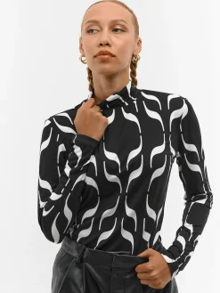 GATE Miękki golf z nadrukiem| Koszulki I Topy·Golfy