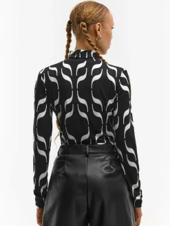 GATE Miękki golf z nadrukiem| Koszulki I Topy·Golfy