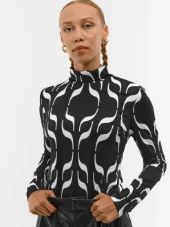 GATE Miękki golf z nadrukiem| Koszulki I Topy·Golfy