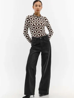 GATE Miękki golf z nadrukiem| Koszulki I Topy·Golfy