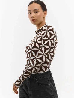 GATE Miękki golf z nadrukiem| Koszulki I Topy·Golfy