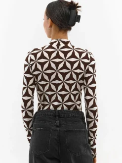 GATE Miękki golf z nadrukiem| Koszulki I Topy·Golfy