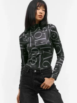 GATE Miękki golf z nadrukiem| Koszulki I Topy·Golfy