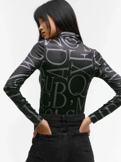 GATE Miękki golf z nadrukiem| Koszulki I Topy·Golfy