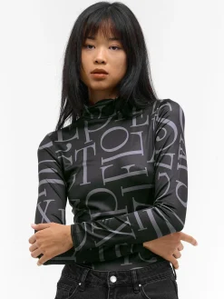 GATE Miękki golf z nadrukiem| Koszulki I Topy·Golfy