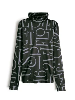 GATE Miękki golf z nadrukiem| Koszulki I Topy·Golfy