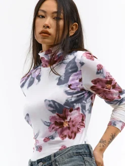 GATE Miękki golf z nadrukiem| Koszulki I Topy·Golfy