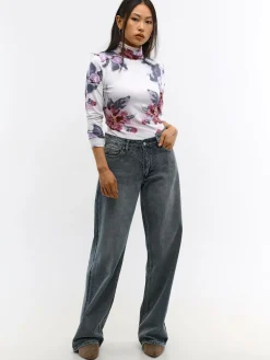 GATE Miękki golf z nadrukiem| Koszulki I Topy·Golfy