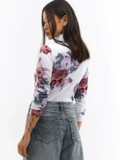 GATE Miękki golf z nadrukiem| Koszulki I Topy·Golfy