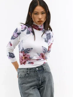 GATE Miękki golf z nadrukiem| Koszulki I Topy·Golfy