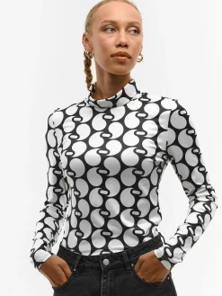 GATE Miękki golf z nadrukiem| Koszulki I Topy·Golfy