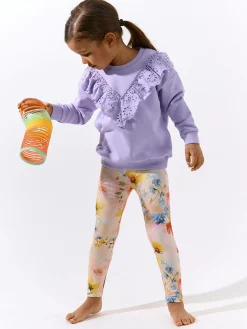 GATE Miękkie legginsy z nadrukiem|Dzieci Dziewczynki·Spodnie I Legginsy