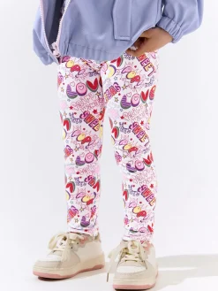 GATE Miękkie legginsy z nadrukiem|Dzieci Dziewczynki·Spodnie I Legginsy