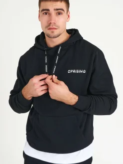 GATE Męska bluza z kapturem i nadrukiem na piersi| Swetry I Bluzy·Bluzy