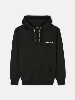 GATE Męska bluza z kapturem i nadrukiem na piersi| Swetry I Bluzy·Bluzy