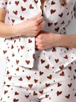 GATE Muślinowe spodenki od piżamy z nadrukiem| Bielizna·Bielizna Nocna