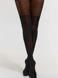 GATE Nylonowe rajstopy z efektem zakolanówek 40 DEN| Bielizna·Rajstopy|Akcesoria·Pończochy