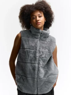 GATE Ocieplana kamizelka z imitacji futra| Kurtki I Płaszcze·Kamizelki|Kurtki I Płaszcze·Pikowana Kurtka