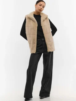 GATE Ocieplana kamizelka z imitacji futra| Kurtki I Płaszcze·Kamizelki|Kurtki I Płaszcze·Pikowana Kurtka