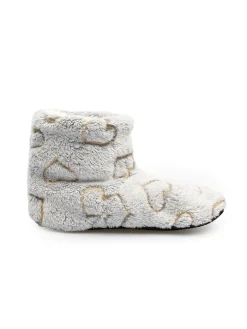 GATE Ocieplane kapcie ze wzorem| Buty