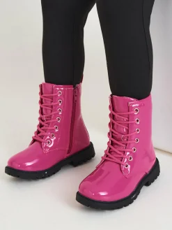 GATE Ocieplane, lakierowane botki z zamkiem błyskawicznym|Dzieci Dziewczynki·Buty