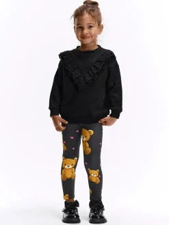 GATE Ocieplane legginsy z nadrukiem|Dzieci Dziewczynki·Spodnie I Legginsy