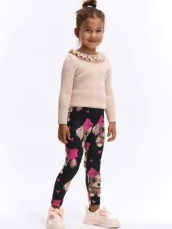 GATE Ocieplane miękkie legginsy z nadrukiem|Dzieci Dziewczynki·Spodnie I Legginsy