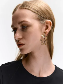 GATE Okrągłe kolczyki z muszkami| Akcesoria·Biżuteria