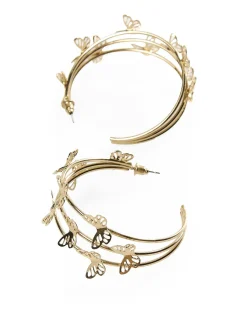 GATE Okrągłe kolczyki z muszkami| Akcesoria·Biżuteria