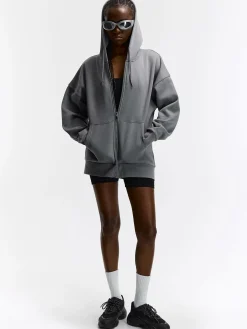 GATE Oversize'owa bluza zapinana na zamek i z kapturem| Swetry I Bluzy·Bluzy