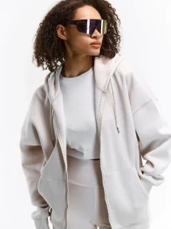 GATE Oversize'owa bluza zapinana na zamek i z kapturem| Swetry I Bluzy·Bluzy