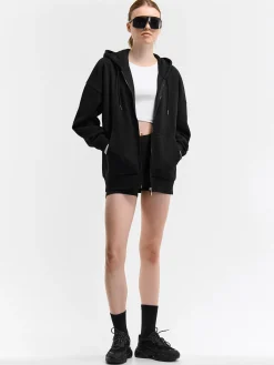 GATE Oversize'owa bluza zapinana na zamek i z kapturem| Swetry I Bluzy·Bluzy