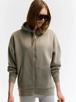 GATE Oversize'owa bluza zapinana na zamek i z kapturem| Swetry I Bluzy·Bluzy