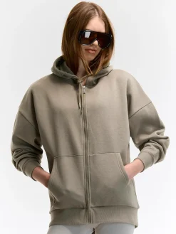 GATE Oversize'owa bluza zapinana na zamek i z kapturem| Swetry I Bluzy·Bluzy